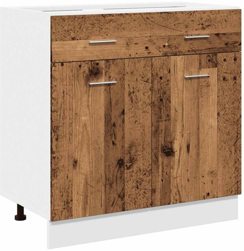 vidaXL Schubunterschrank Lyon Altholz-Optik 80x46x81,5 cm Holzwerkstoff 856092 Bild 1