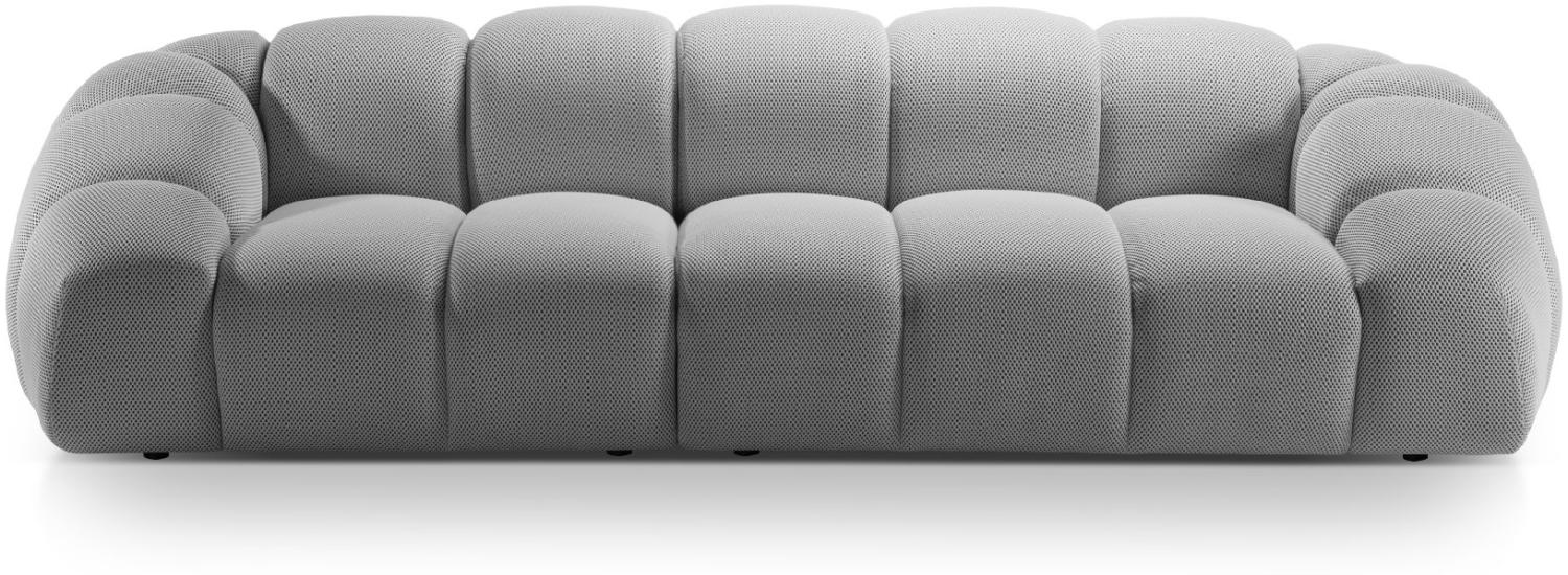 Micadoni Sofa Diana 4-Sitzer 3D-Stoff Silber Bild 1