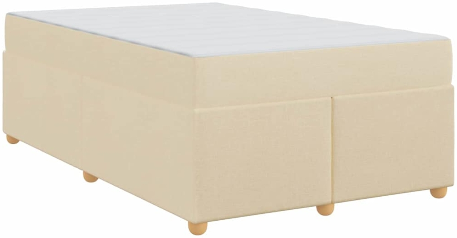 vidaXL Bettrahmen mit Matratze Creme 120 x 190 cm Stoff 3399347 Bild 1