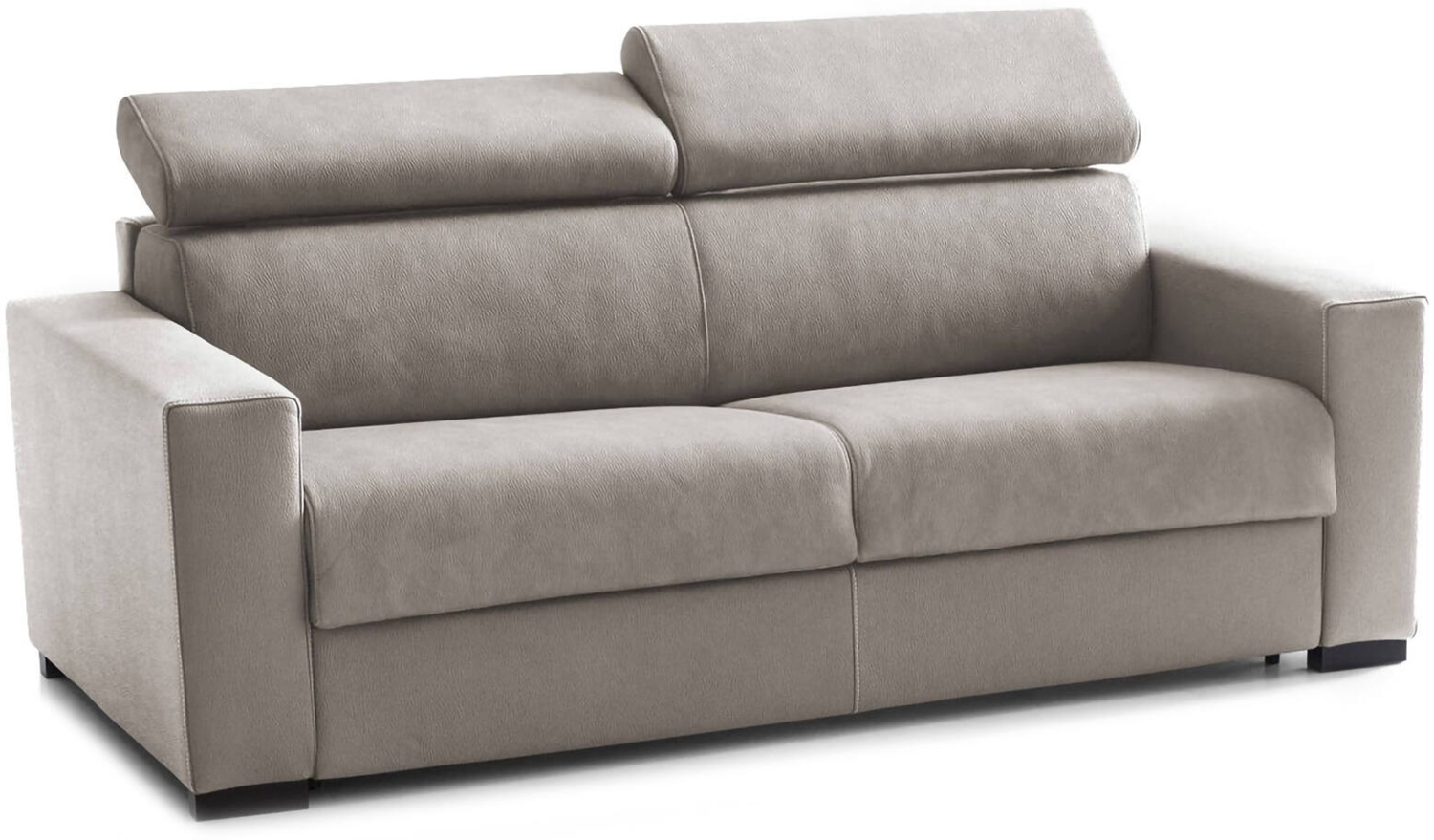 Dmora 3-Sitzer Schlafsofa Action, drehbares Sofa zum Öffnen, verstellbare Kopfstützen und Standardarmlehnen, 100 % Made in Italy, 220 x 95 x 85 cm, Taupe Bild 1