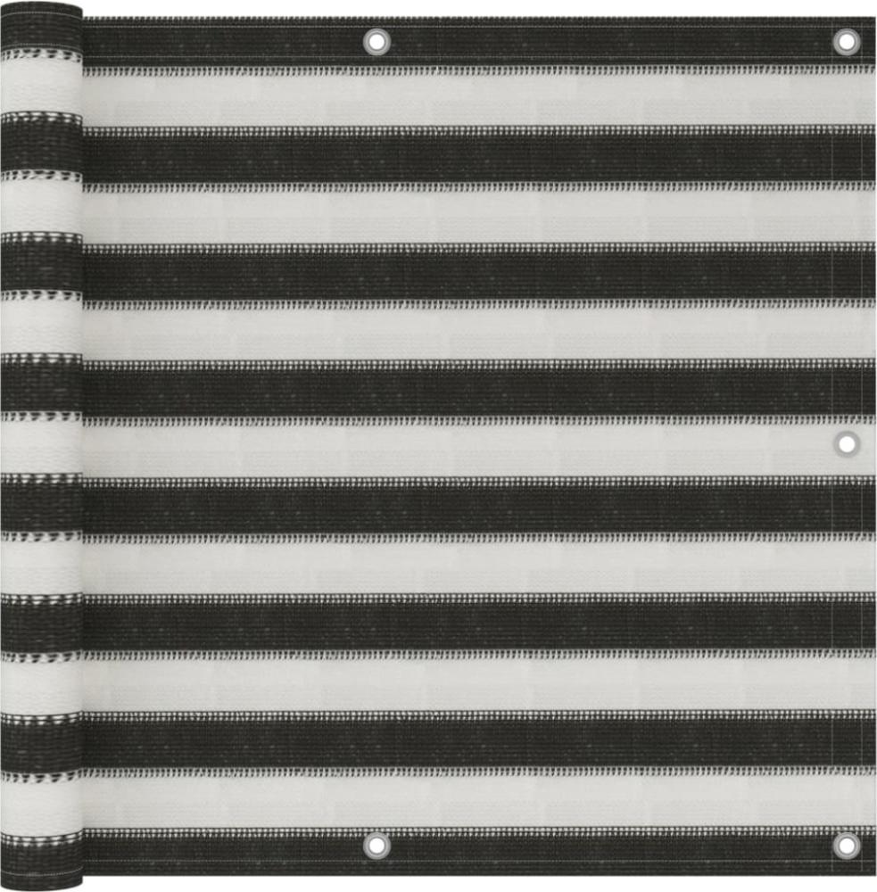 vidaXL Balkon-Sichtschutz HDPE 90x300 cm Anthrazit und Weiß 310852 Bild 1