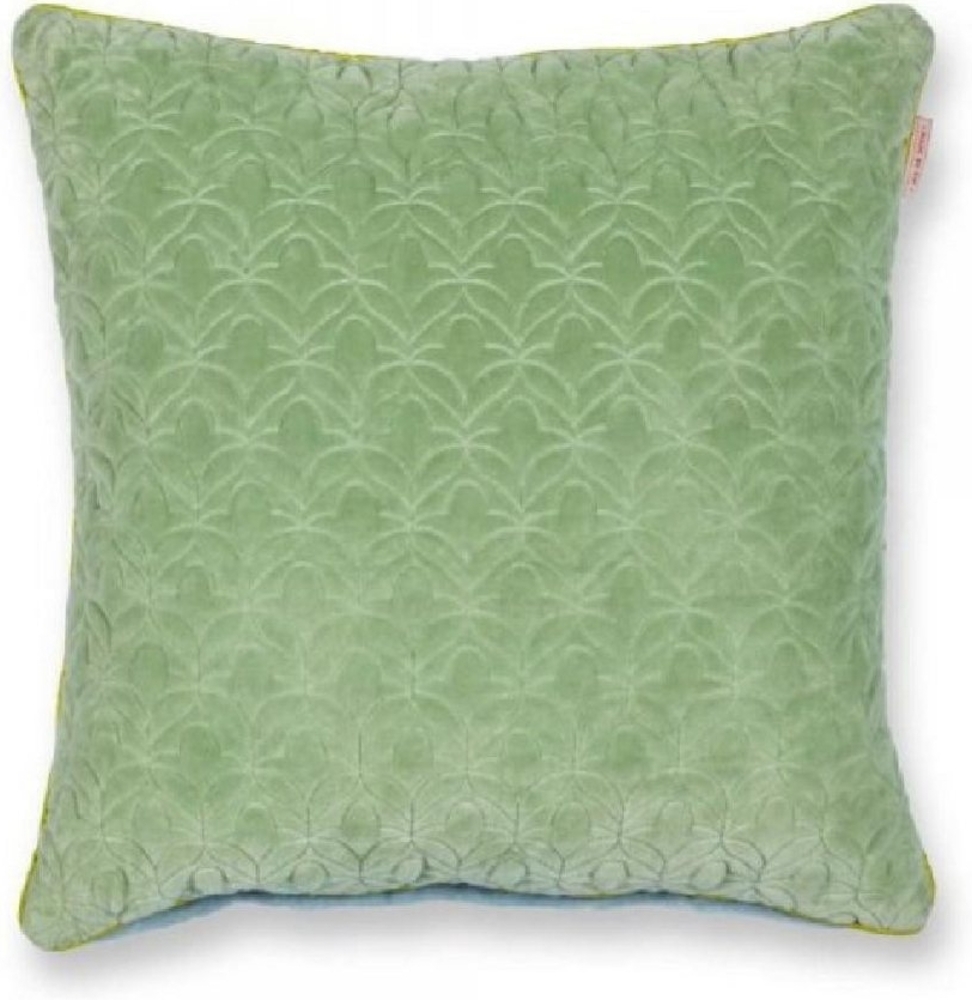 Pip Studio Zierkissen Quadratisch Quilty Dreams Blau-Grün (45x45 cm) 320980 Bild 1