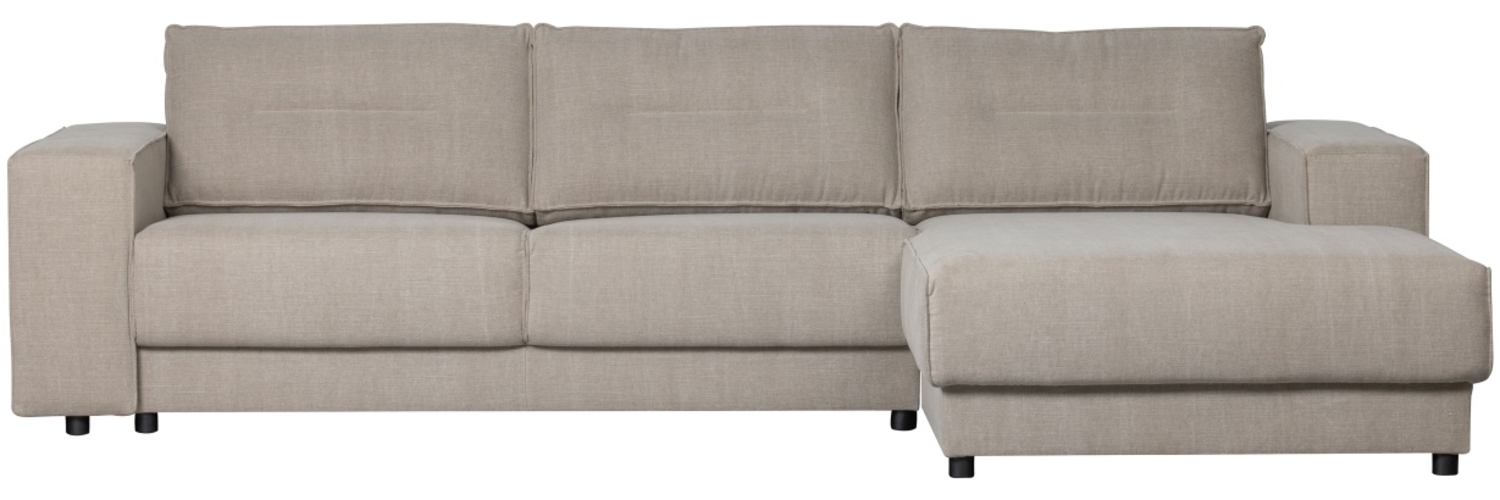 Chaiselongue Randy aus Leinenstoff Rechts, Beige Bild 1