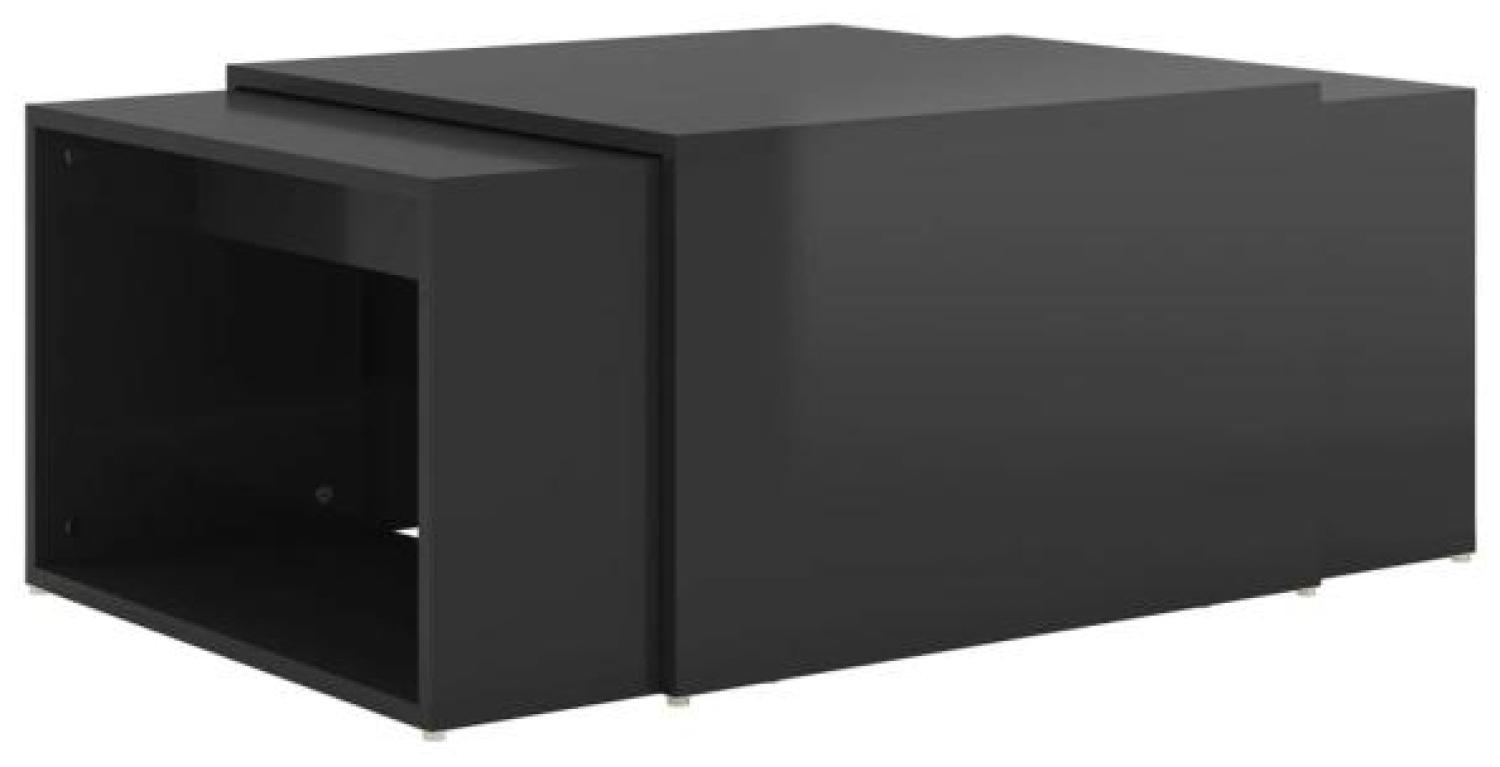 vidaXL 3-tlg. Satztisch-Set Hochglanz-Schwarz 60 x 60 x 30 cm Bild 1