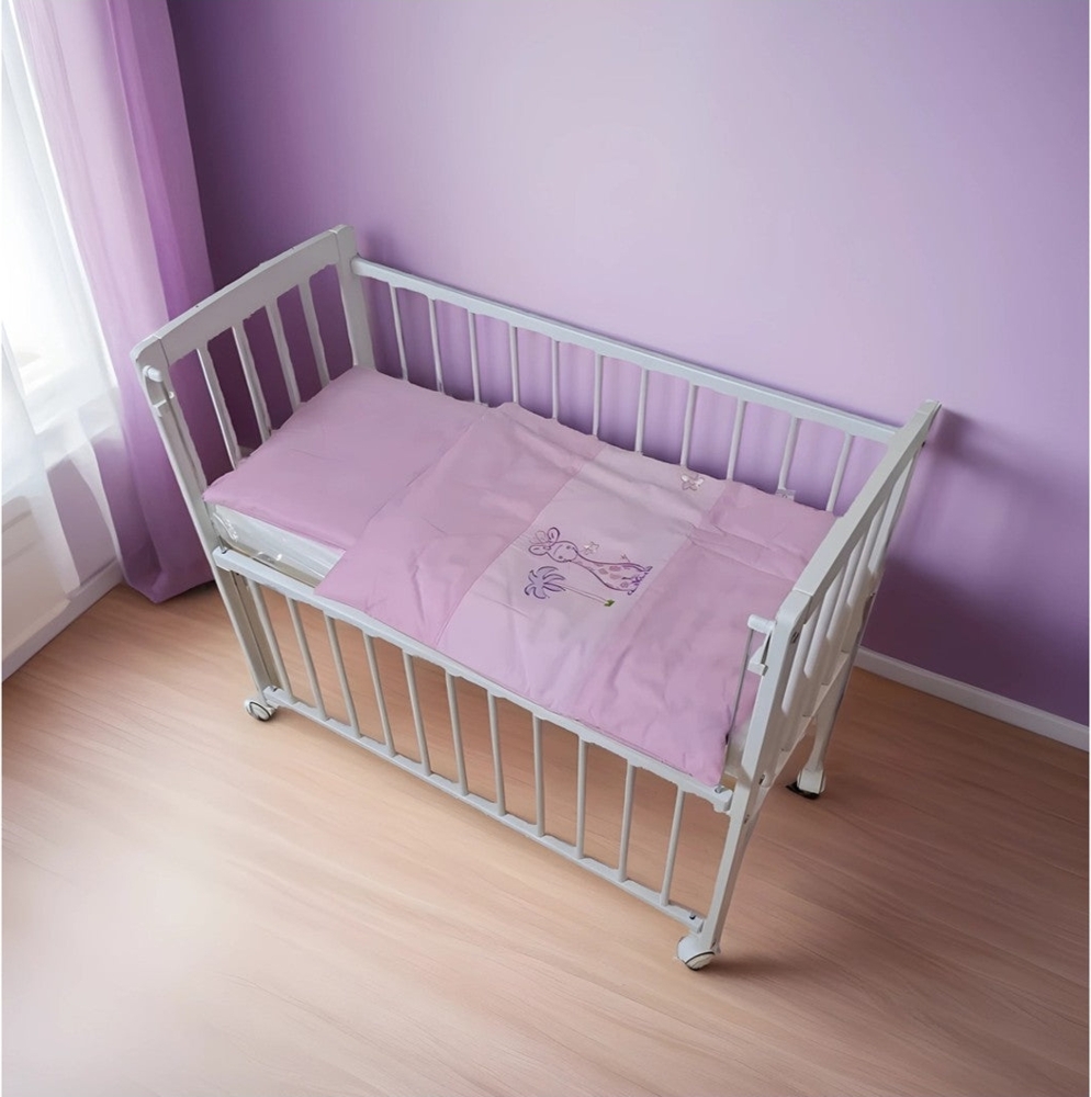 Beistellbett Weiß 40x90 inkl. Matratze & Bettwäsche Set – Viele Farben Bild 1