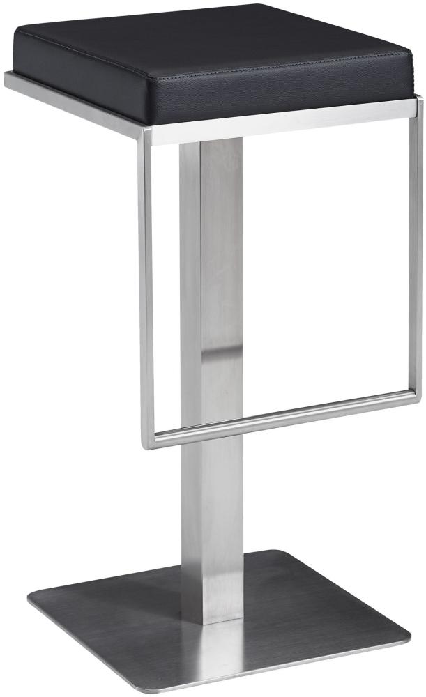 Kadima Design Barhocker aus Kunstleder und Edelstahl, Modern, Hoher Komfort, 110 kg Belastbarkeit. 38 x 39 x 76 cm Bild 1