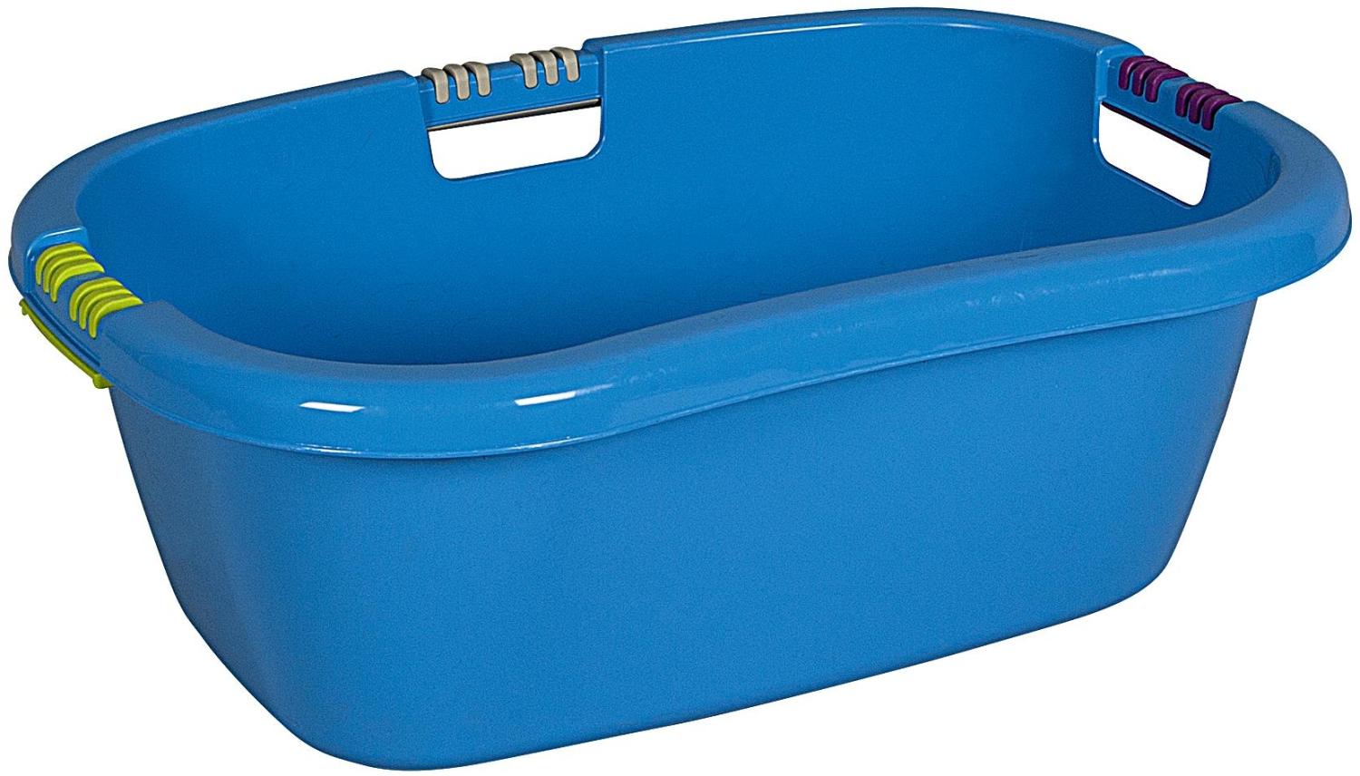 Lockweiler Wäschewanne Ergo mit Softgriff 65 l 65x45x25cm blau Bild 1