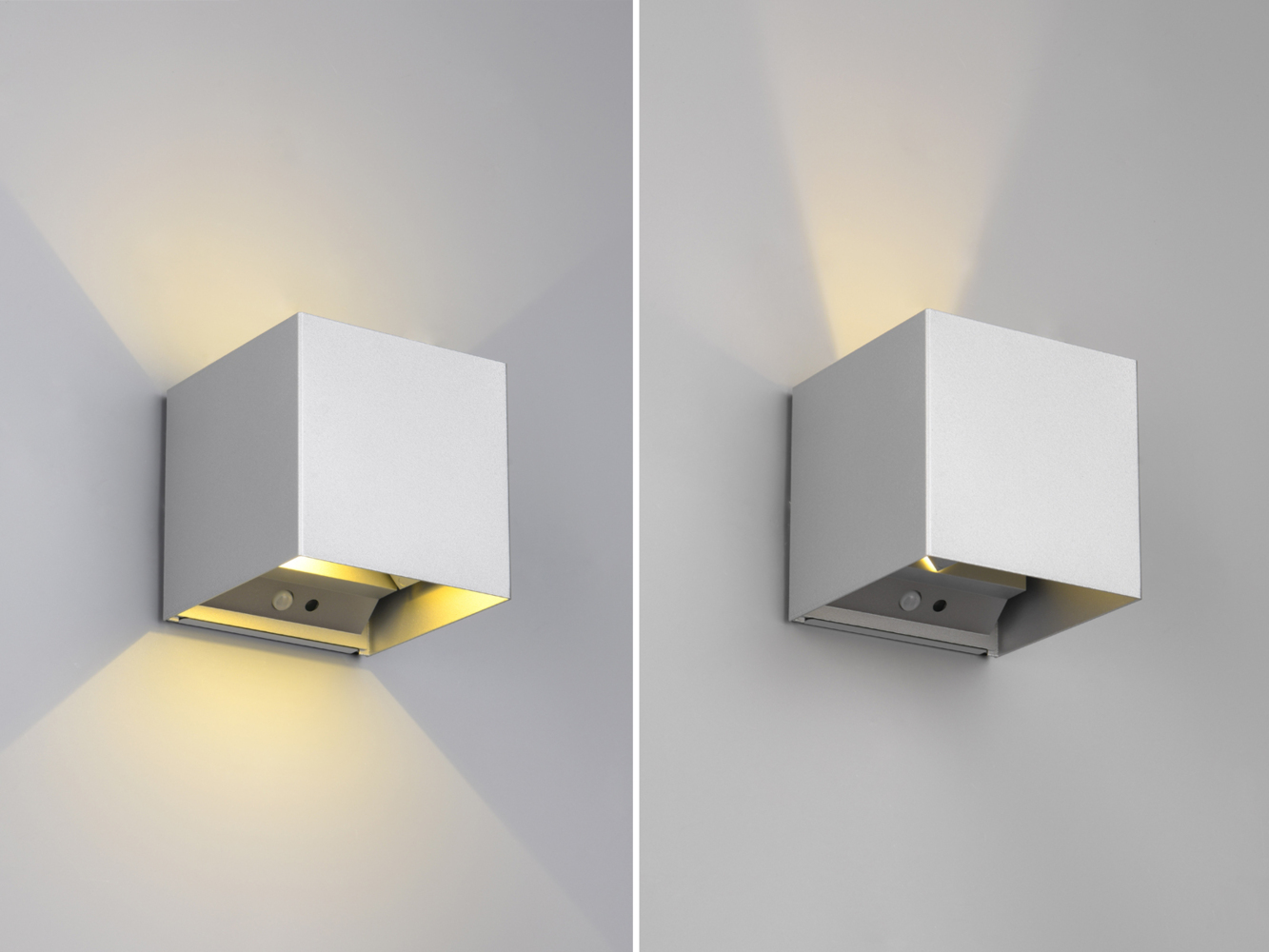 2er SET Akku Wandleuchte mit Bewegungsmelder für Innen & Außen, zum Kleben Bild 1