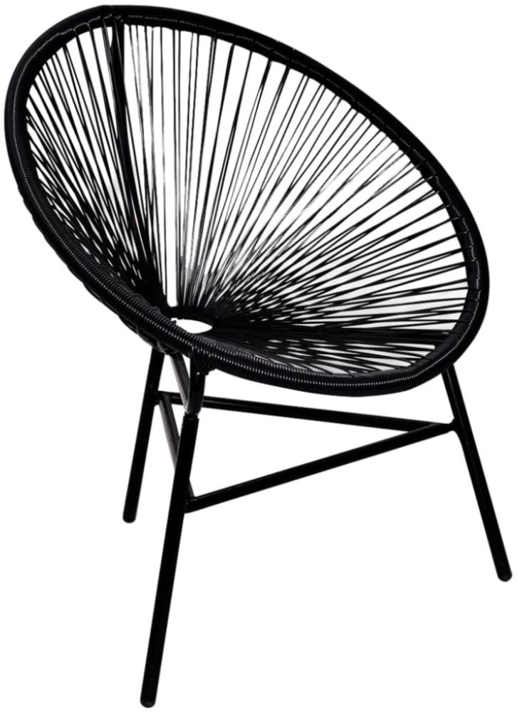 vidaXL Garten-Mondstuhl Poly Rattan Schwarz 41383 Bild 1