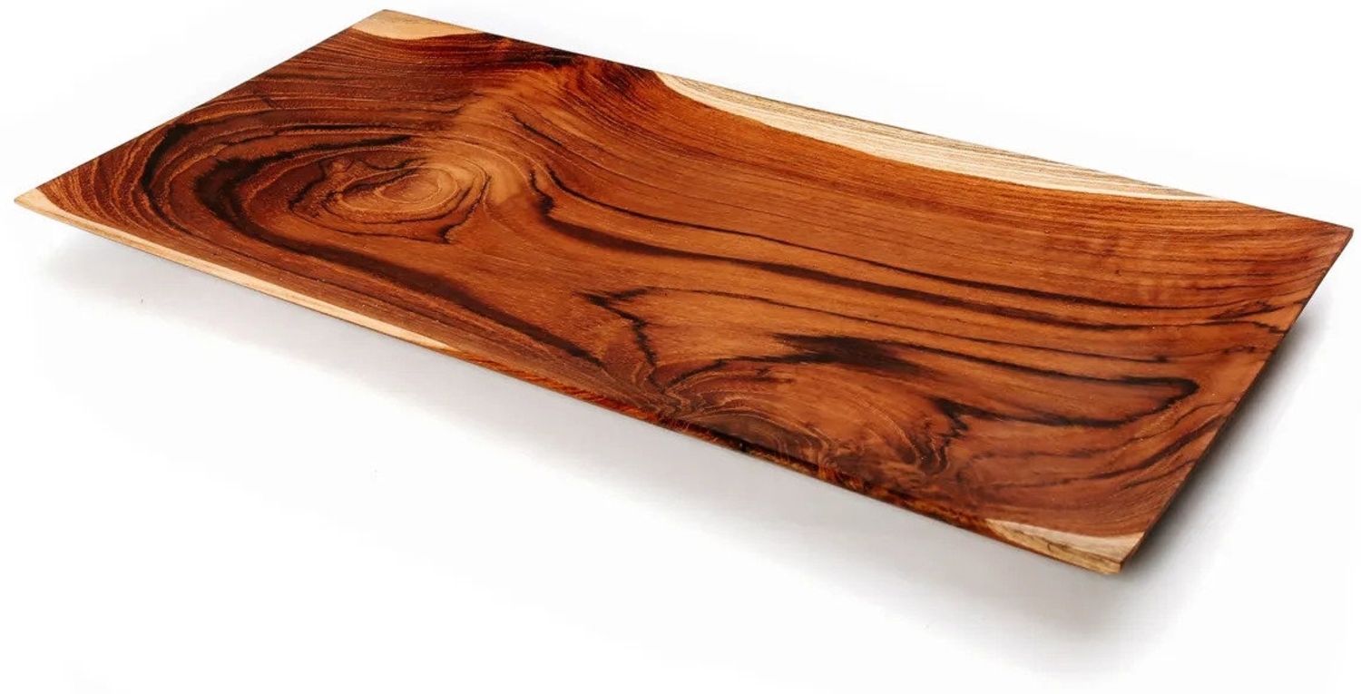 Der Teak Root Sushi Teller - L - Natürlich - 35x18x3cm Bild 1