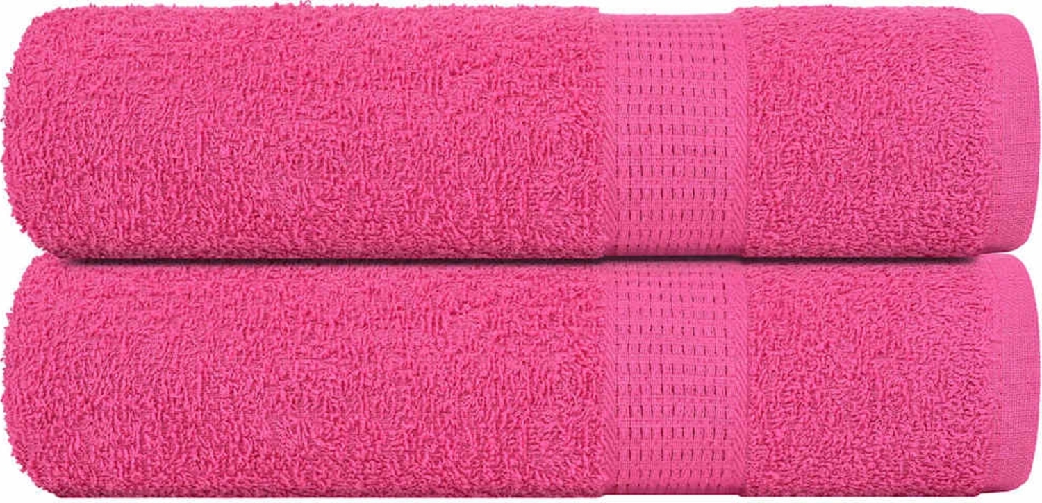 vidaXL Duschtücher 2 Stk. Rosa 70x140 cm 360 g/m² 100% Baumwolle 137049 Bild 1