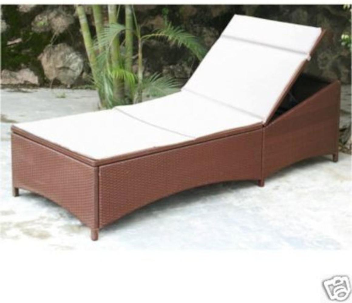Rattan Liege Gartenliege Sonnenliege Liegestuhl br. 2e5 Bild 1