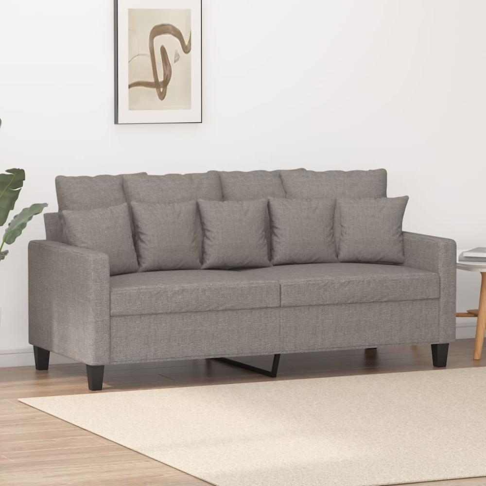 vidaXL 2-Sitzer-Sofa Taupe 140 cm Stoff 359274 Bild 1