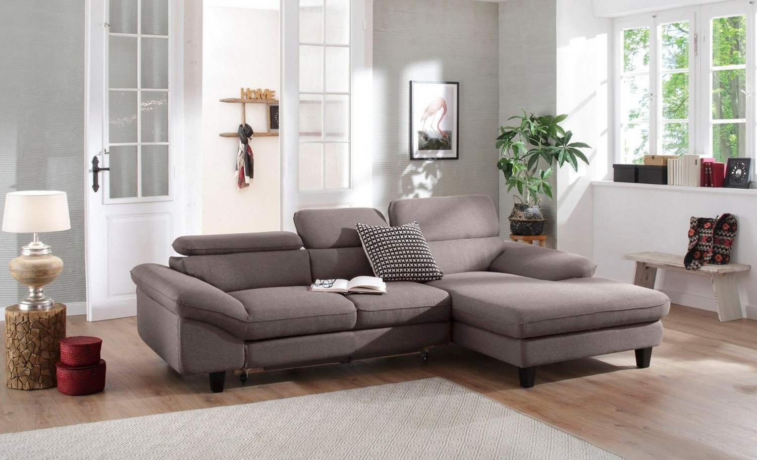 Home affaire Ecksofa Pilot L-Form, wahlweise mit Bettfunktion und Bettkasten Bild 1