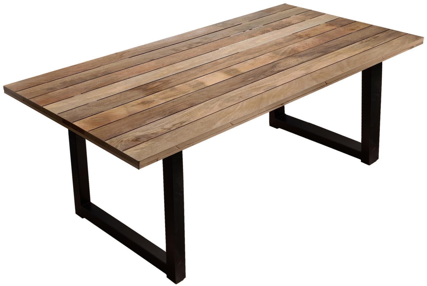 Tisch aus Mangoholz und Metall 160 x 77 x 90 cm Bild 1
