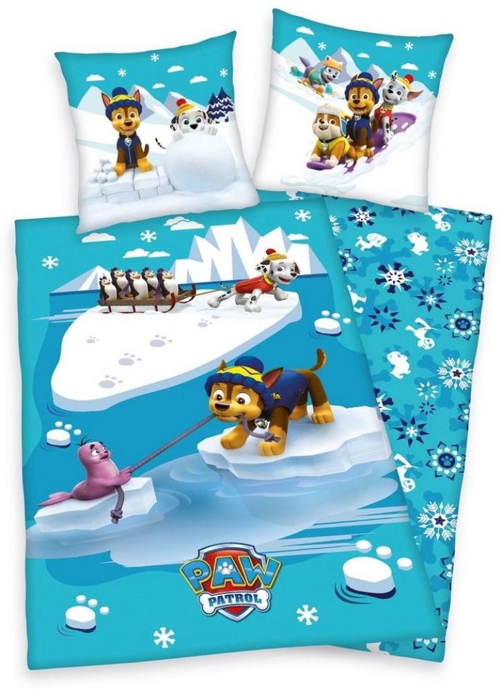 Herding Kinderbettwäsche Bettwäsche Set Paw Patrol kuschelig warm 80x80 und 135x200 cm Bild 1