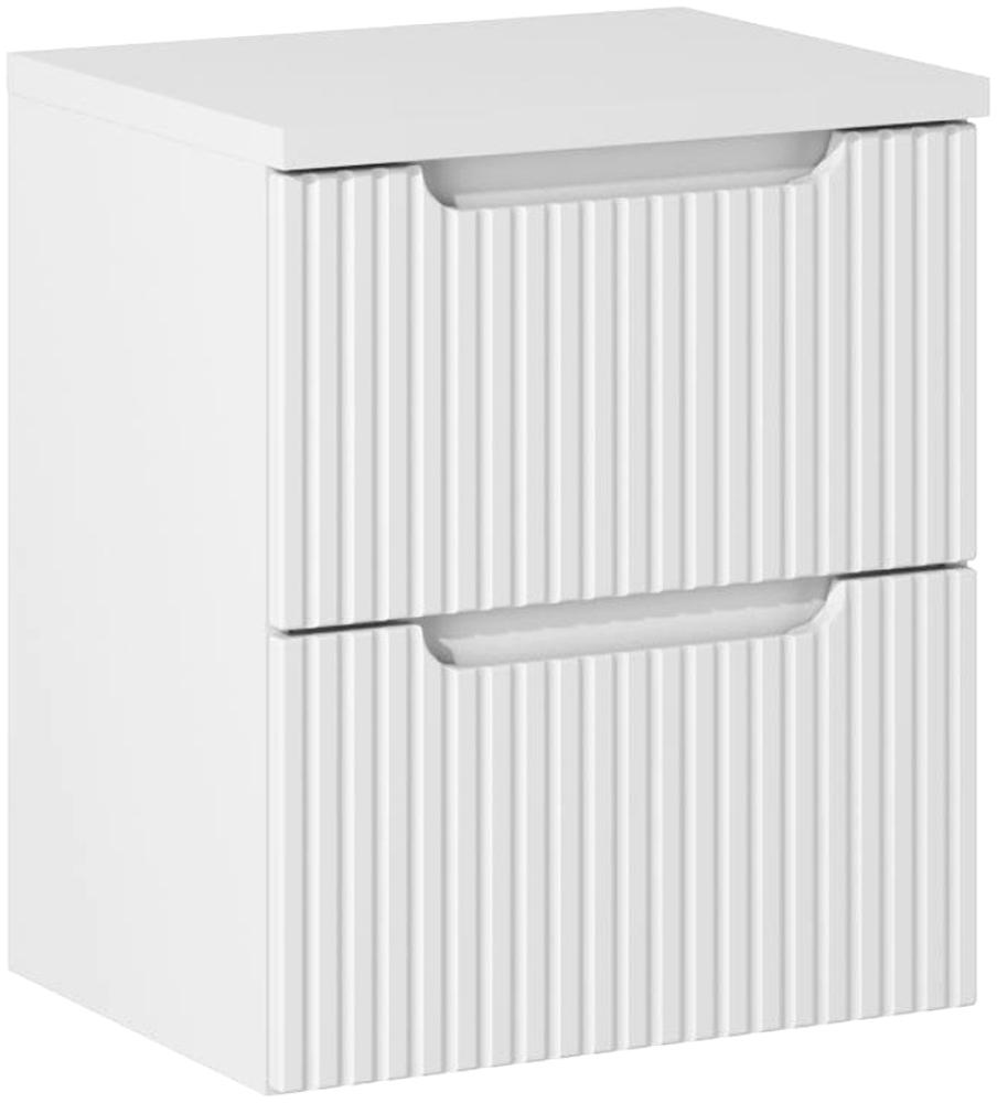 Waschtischunterschrank 50cm, weiß, NEWPORT-56-WHITE Bild 1