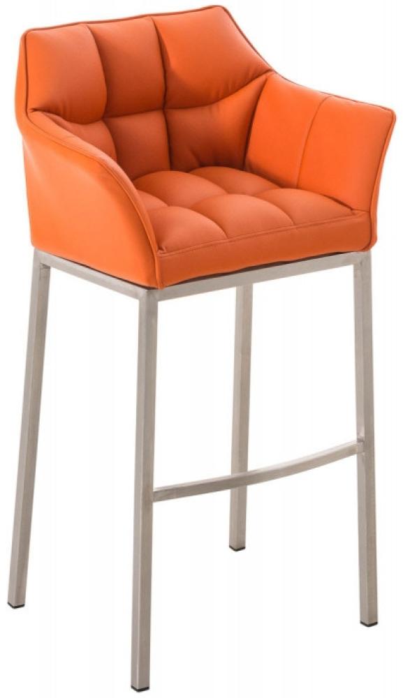 Barhocker Damaso E mit 4-Fuß Gestell orange Bild 1