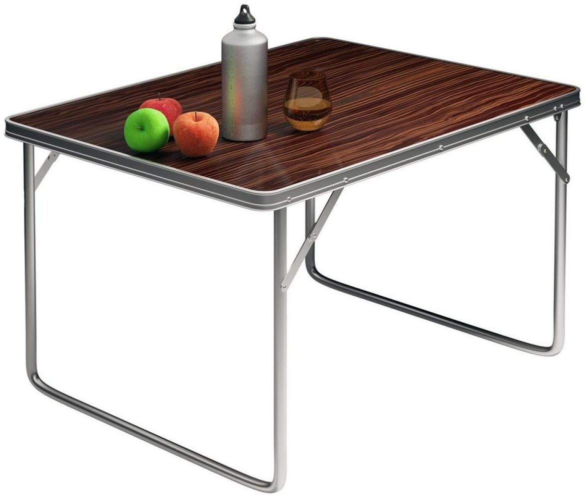 Casaria Campingtisch (1-St), mit Tragegriff 80x60x70cm Klapptisch Holzoptik klappbar Campingmöbel Bild 1