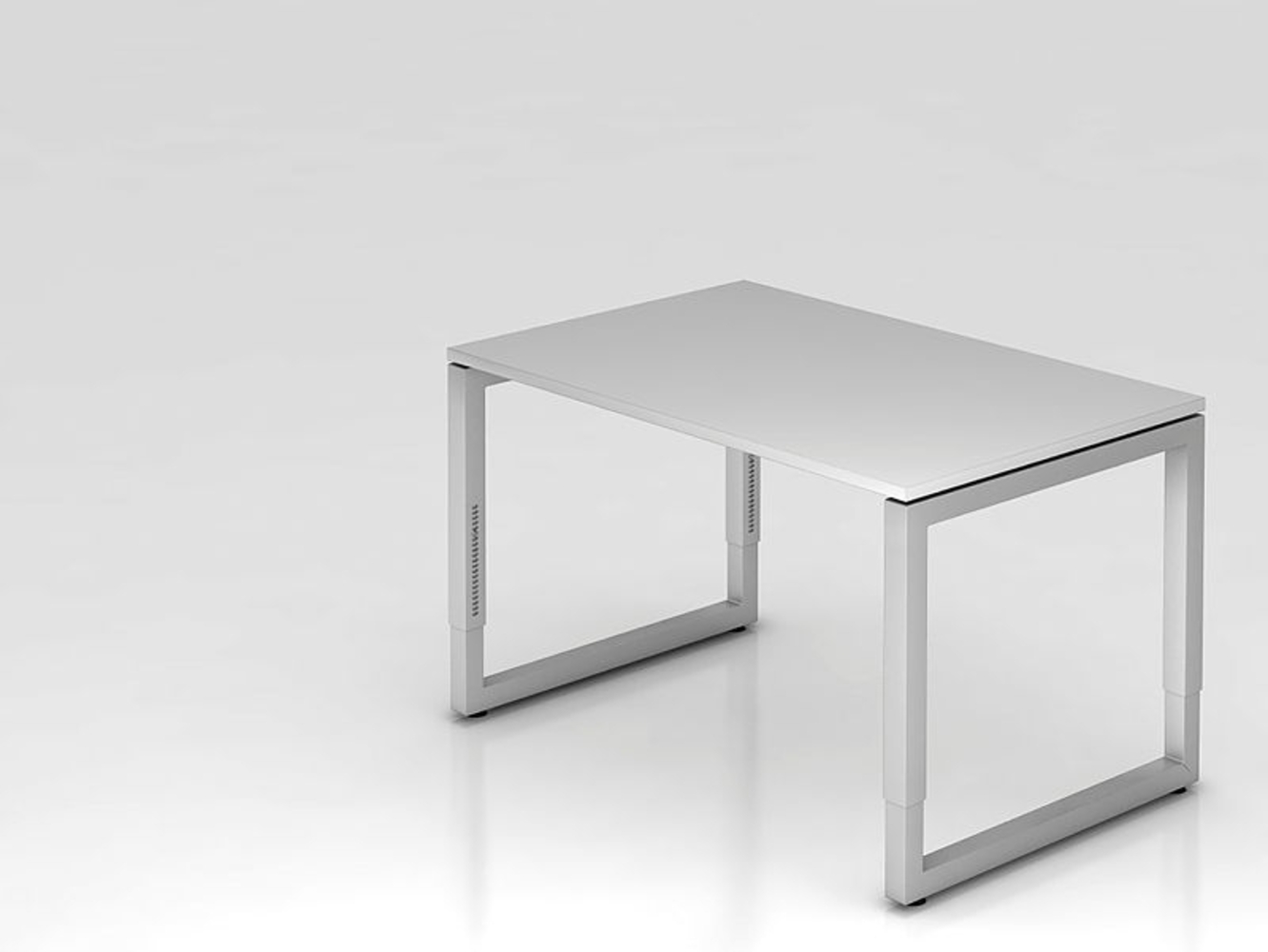 Schreibtisch RS12 O-Fuß eckig 120x80cm Grau Gestellfarbe: Silber Bild 1