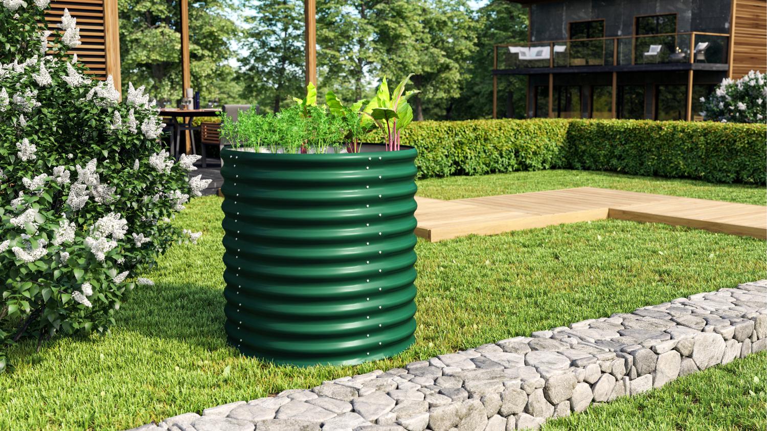 Vitavia Hochbeet "Terra 858", seegras, 86 cm,Modell "Rund" Bild 1