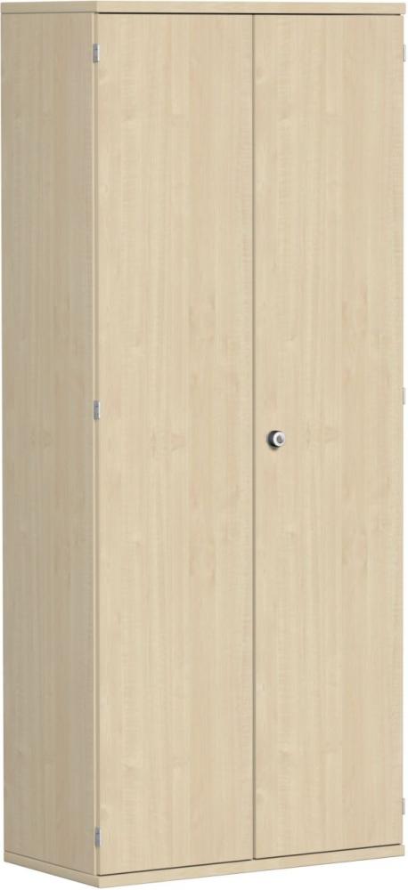 Flügeltürenschrank, 4 Dekor-Einlegeböden, 100x42x192cm, Ahorn Bild 1