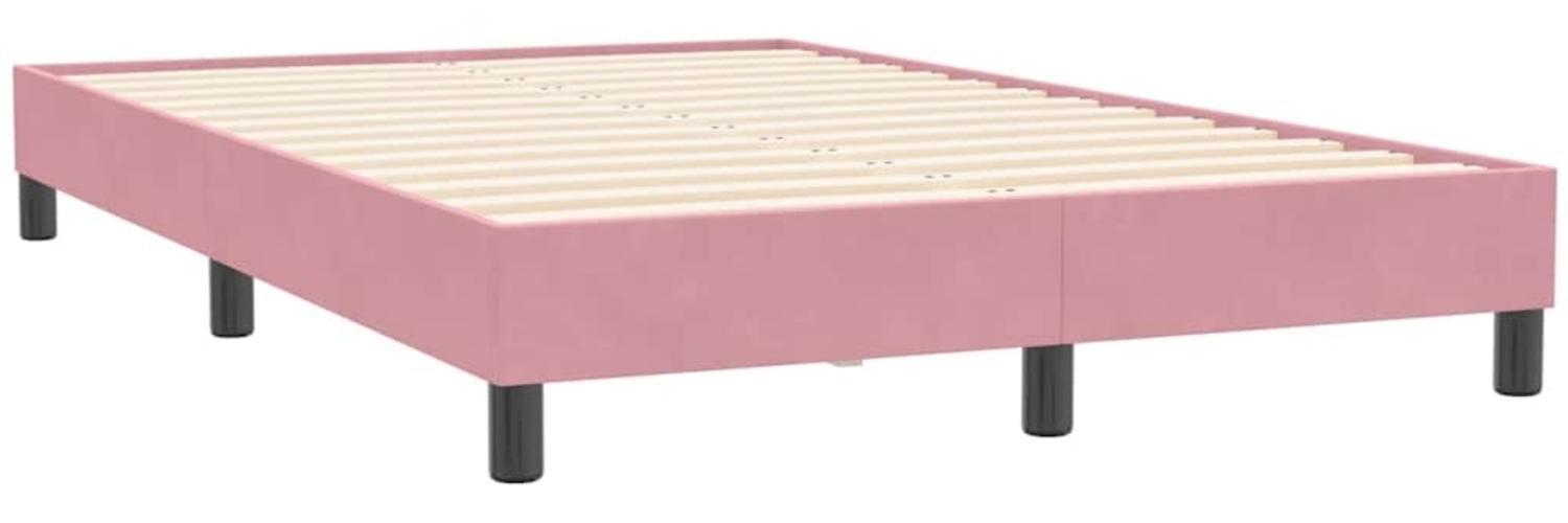 vidaXL Bettgestell ohne Matratze Rosa 120x210 cm Samt 4101354 Bild 1