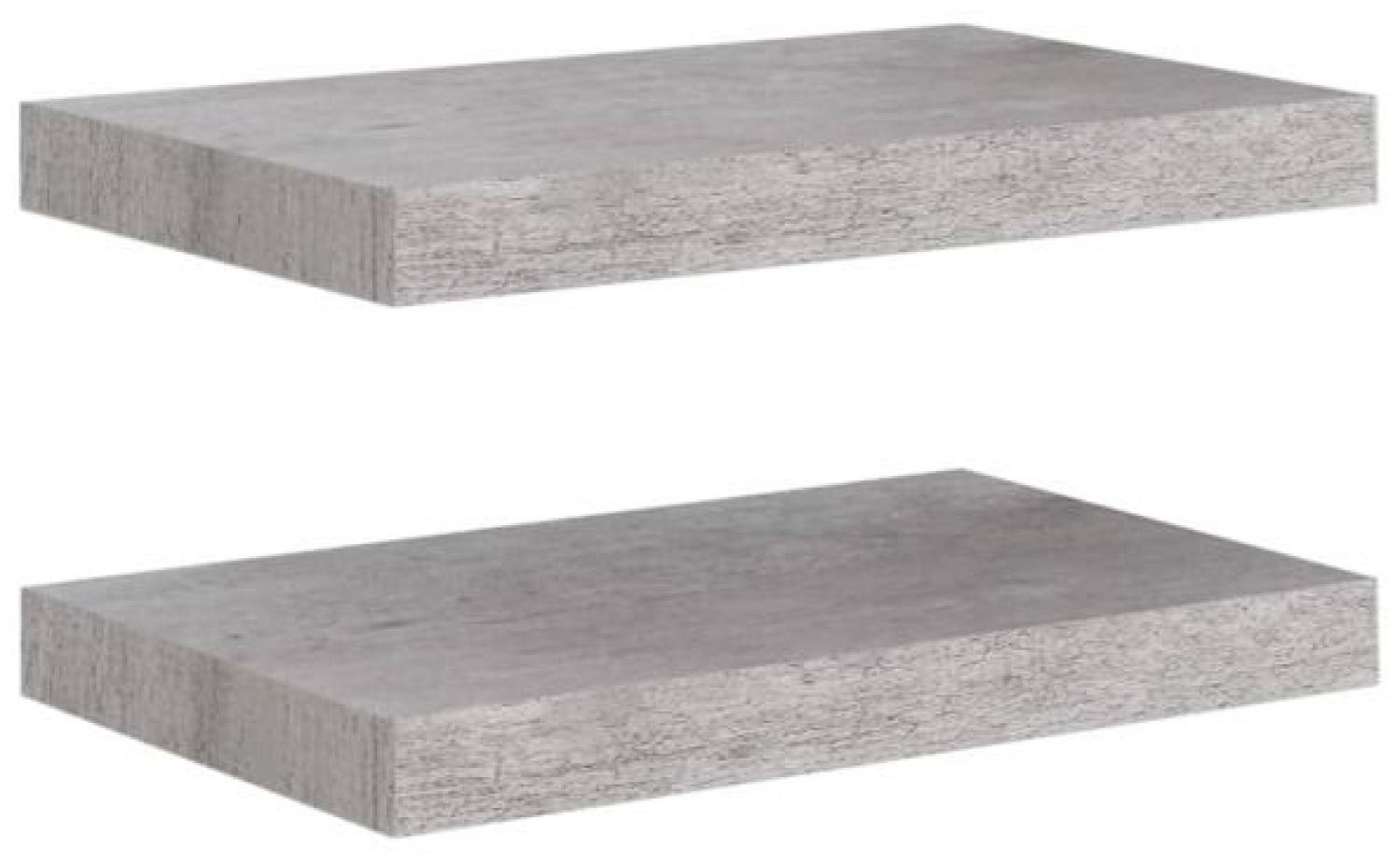 vidaXL Schweberegale 2 Stk. Betongrau 40x23x3,8 cm MDF 326592 Bild 1