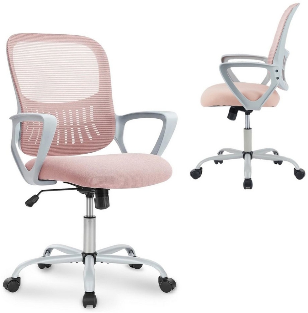 Refined Living Kinderstuhl Bürostuhl Ergonomie Bequeme Armlehnen 360° leise Rollen Drehstuhl (Netzstruktur auf der Rückseite, Höhenverstellung Office Chair, 1 St), für Zuhause, Schlafzimmer, Arbeitszimmer, Studenten, Büro, Kinderzimmer Bild 1