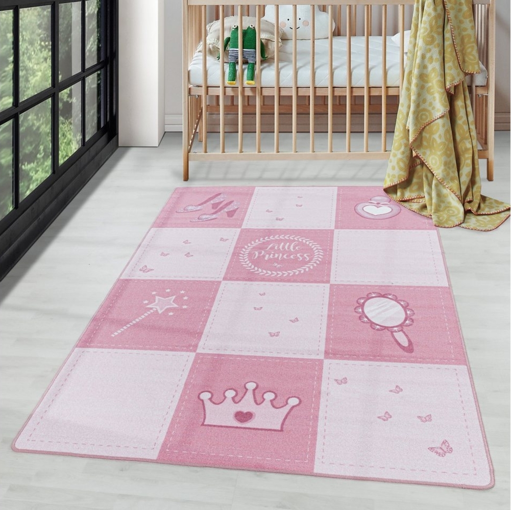 Carpettex Kinderteppich Prinzessin-Design, Rechteckig, Höhe: 7 mm, Teppich Kinderzimmer Prinzessin-Design Rutschfest Waschbar Bild 1