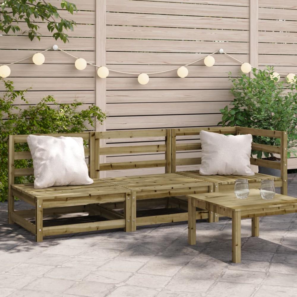 vidaXL Gartensofa 3-Sitzer Kiefernholz Imprägniert 837955 Bild 1