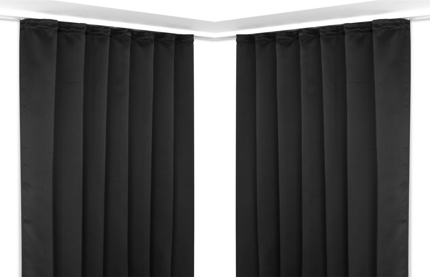 Beautex Verdunkelungsvorhang 2er Set Verdunkelungsgardine mit U-Band, Blackout Vorhang abdunkelnd, Kräuselband (2 St), verdunkelnd Bild 1