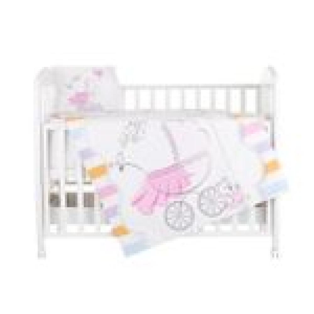 Chipolino Babybettwäsche 3-teilig, Decke 130 x 100 cm, Kissen 45 x 35 cm, Laken pink Bild 1