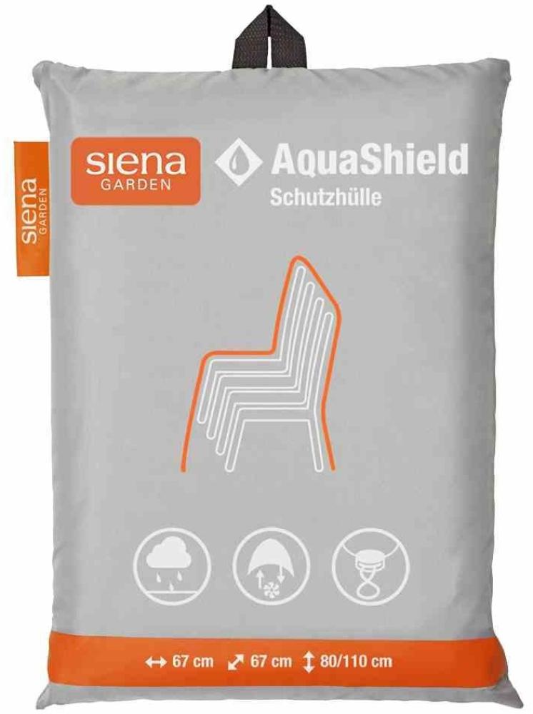 AquaShield Stapelstuhlhülle 67x67xH80/110 cm hellgrau, 100% Polyester Bild 1