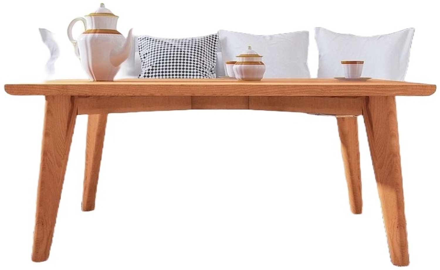 Couchtisch Gerg aus Kernbuche massiv 60x110x48 cm mit Holzbeinen Bild 1