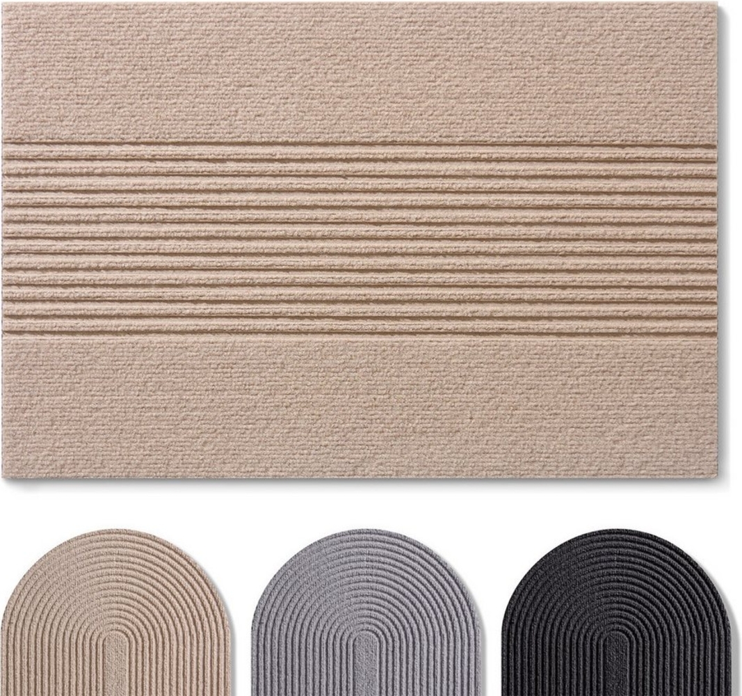 Blumtal Fußmatte rutschfeste Schmutzfangmatte aus langlebigem Polyester, Fußmatte innen/Schmutzfangmatte außen Bild 1