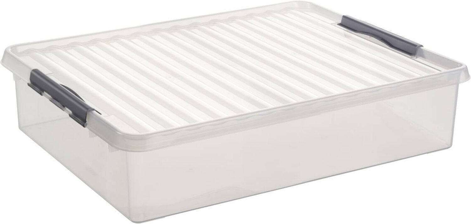 Sunware Bettbox Q-Line 60 l transparent 80 x 50 x 18 cm Aufbewahrungsbox Bild 1