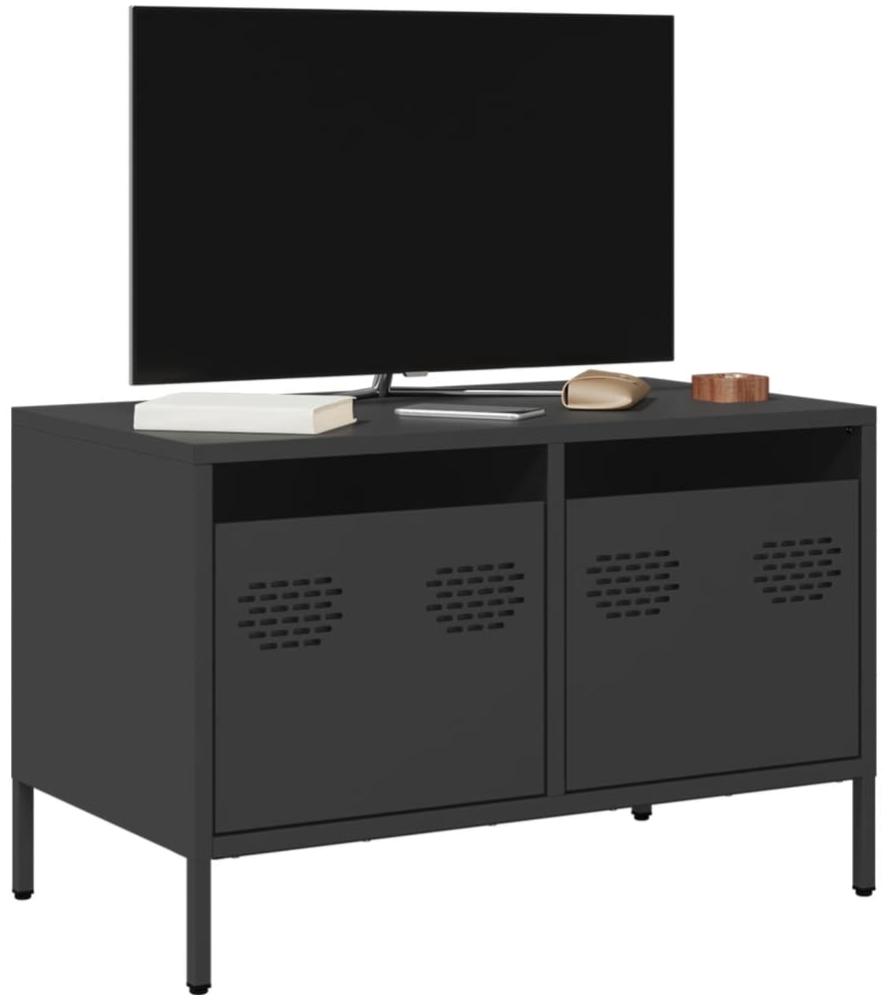 vidaXL TV-Schrank Schwarz 68x39x43,5 cm Kaltgewalzter Stahl 851232 Bild 1