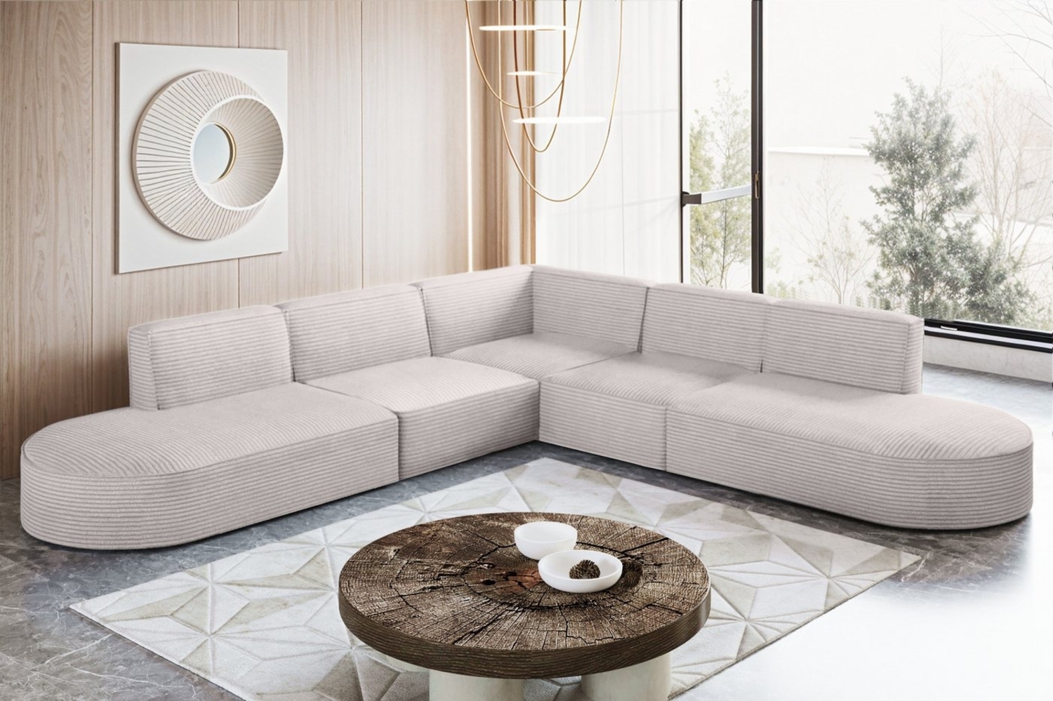 Kaiser Möbel Ecksofa Designer Corner MODENA stoff Poso, viele Farben, Große Farbauswahl, hoher Komfort Bild 1