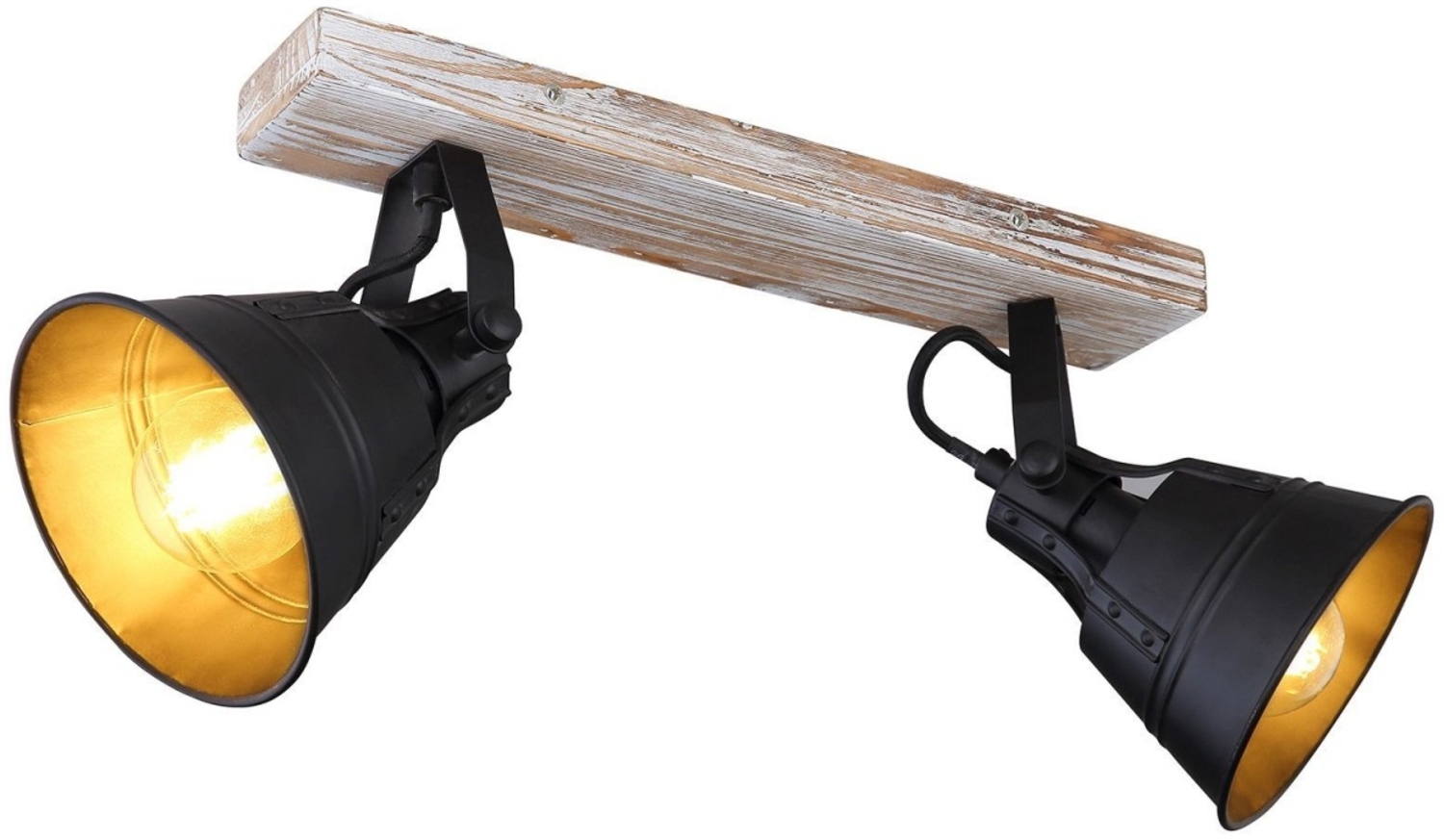 Wandleuchte Innen Wandlampe Wohnzimmer Schlafzimmer Spot Schwarz 15366S-2 Bild 1