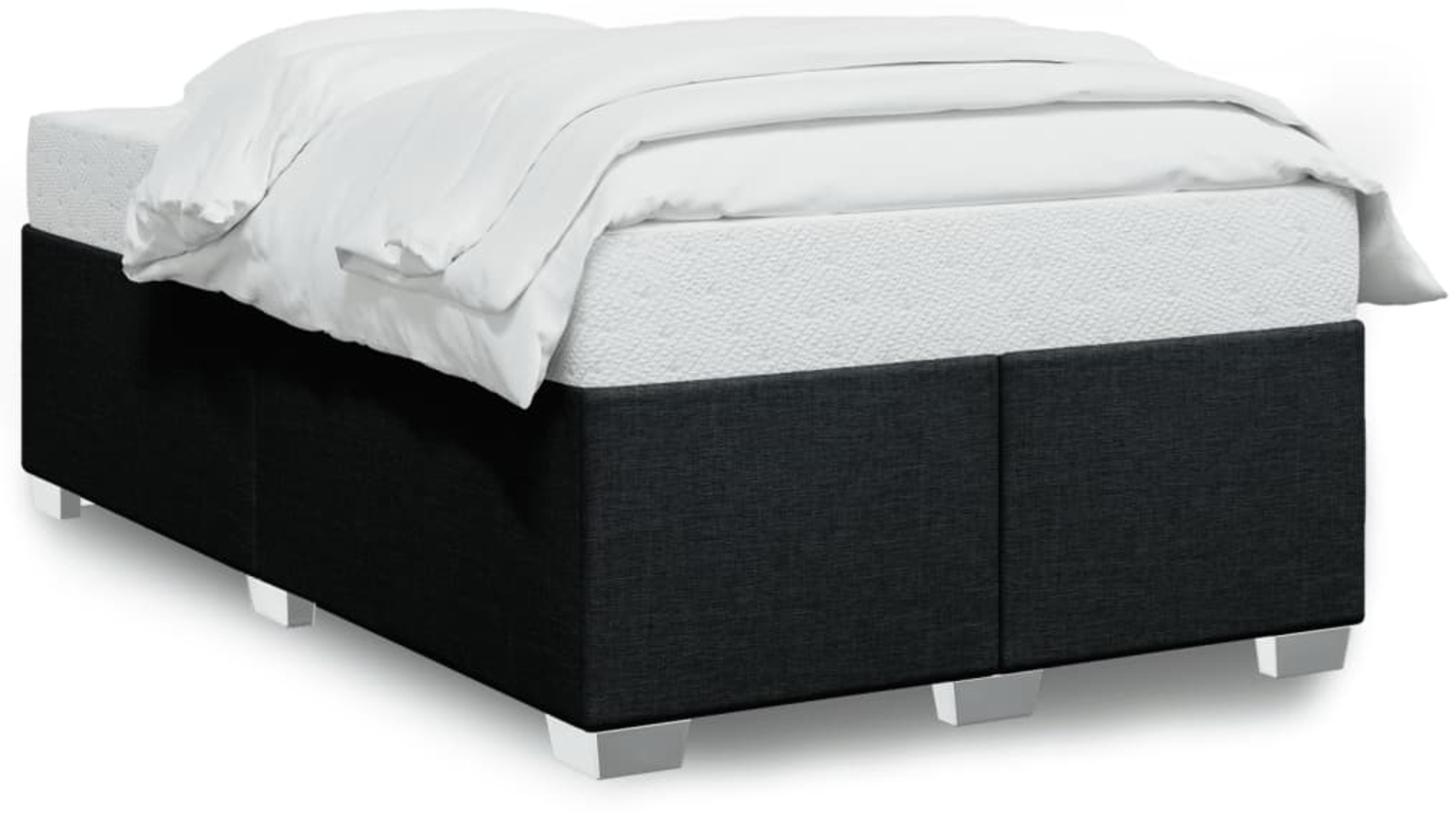 vidaXL Bettgestell ohne Matratze Schwarz 120x190 cm Stoff 3284459 Bild 1