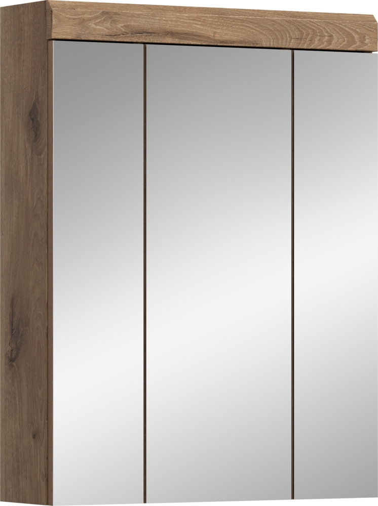 Xonox Wave Spiegelschrank(B/H/T 60x79x18 cm) in Nox Oak Nachbildung Bild 1