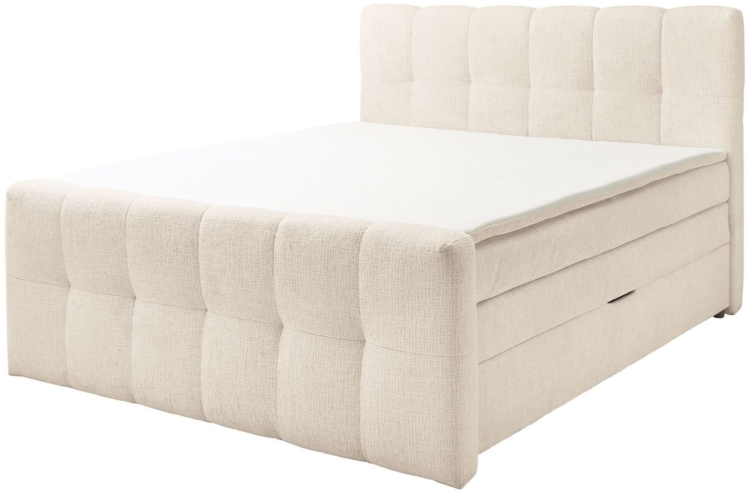 Boxspringbett Davenport / Denali 2, Stoff, Beige, 195 x 117 x 222 cm Bild 1