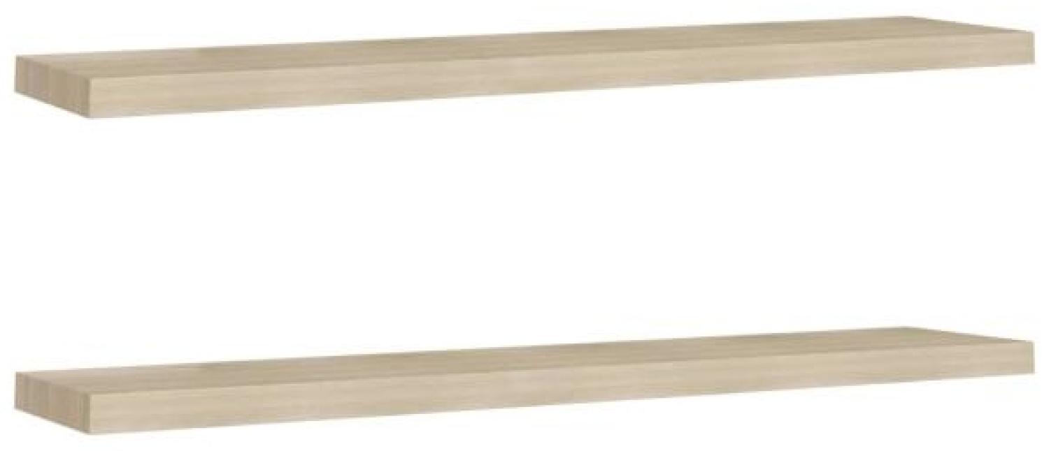 vidaXL Schwebende Wandregale 2 Stk. Eichefarben 120x23,5x3,8 cm MDF 323884 Bild 1