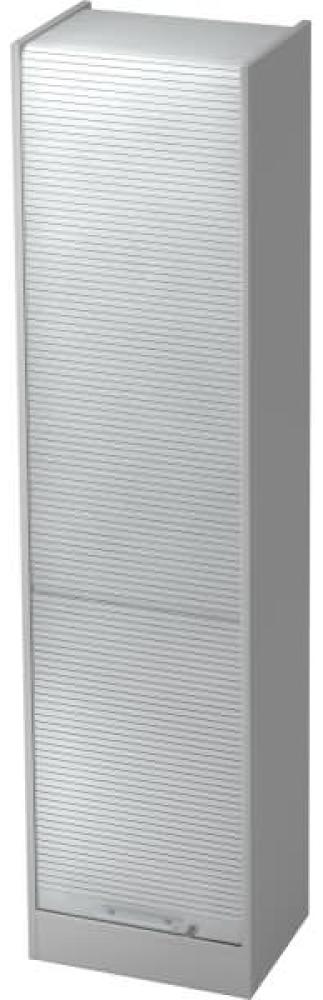 Rollladenschrank 50cm, 5OH RE Grau / Silber Bild 1