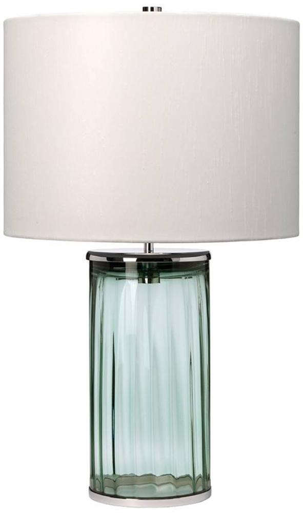 Elstead Reno Tischlampe Glas grün Schirm creme 60cm Bild 1