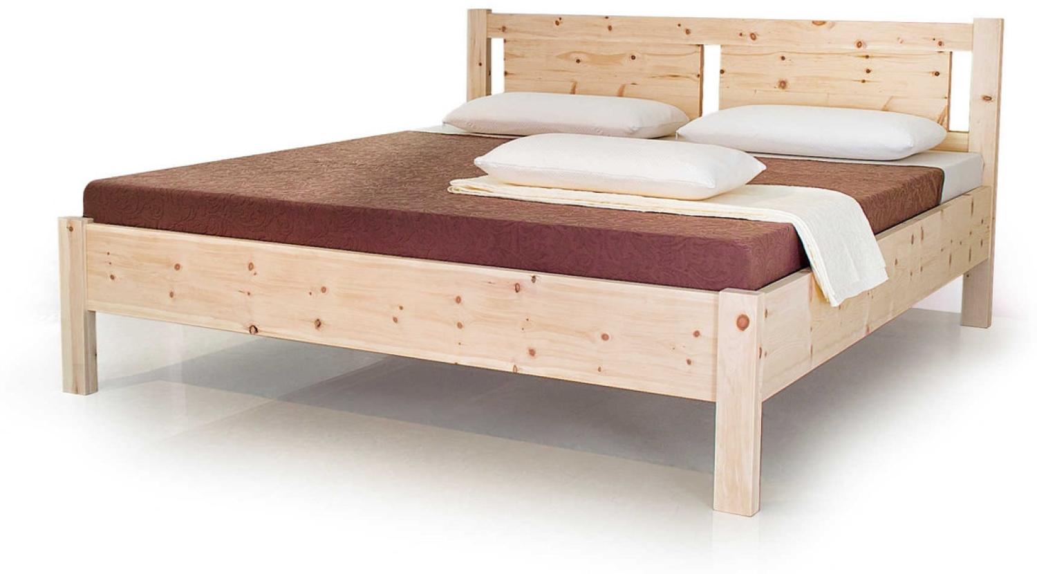 Doppelbett Liva 200x200 Metallfrei Zirbe mit Kopfteil Bild 1