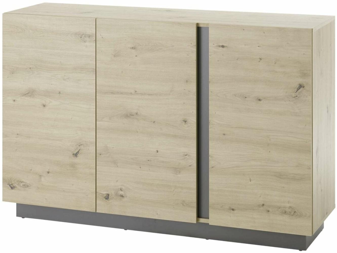 Sideboard 3-türig 138x91 cm Eiche Graphit CORATO Bild 1