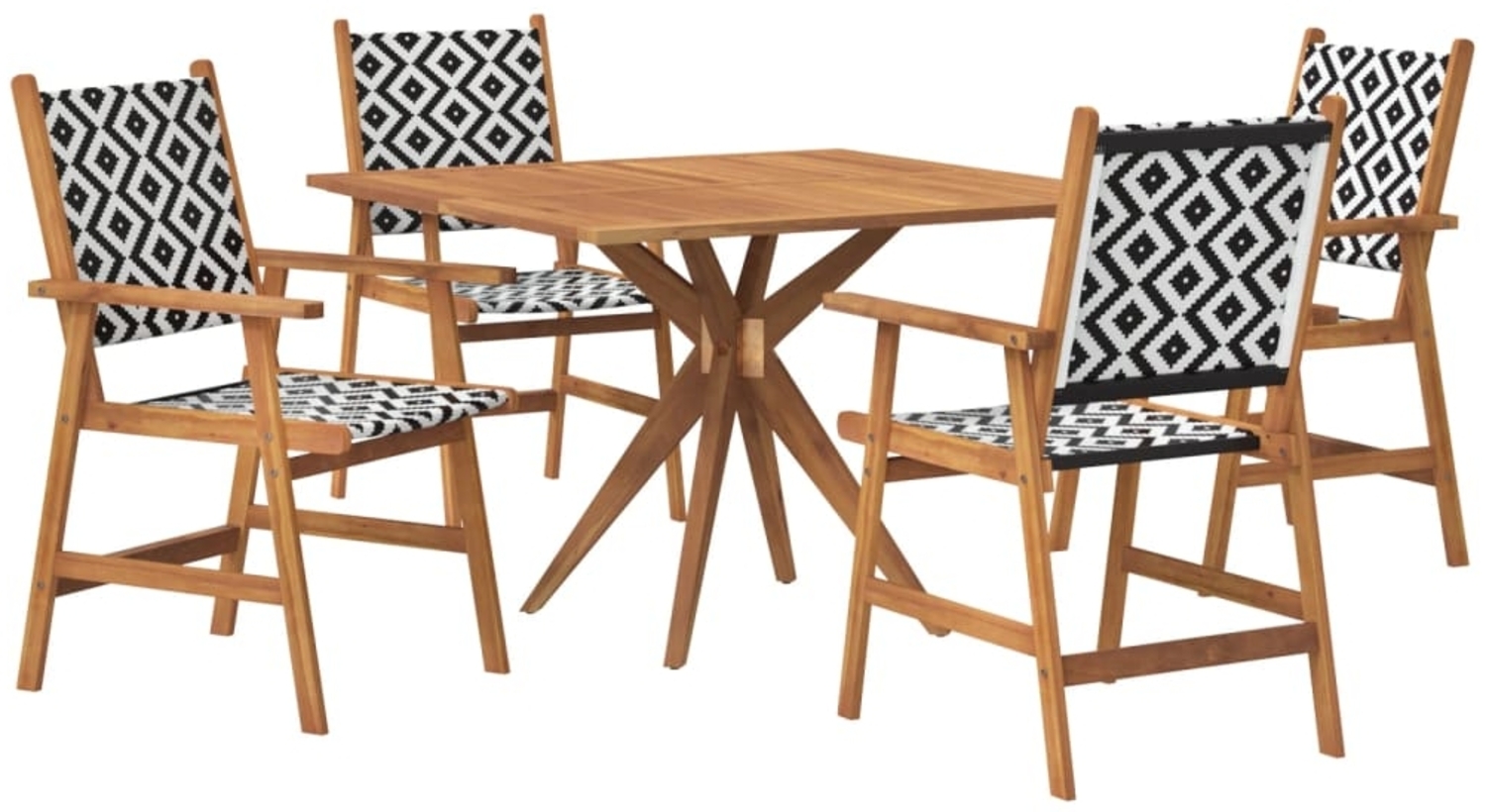 vidaXL 5-tlg. Garten-Essgruppe Massivholz Akazie 3283576 Bild 1