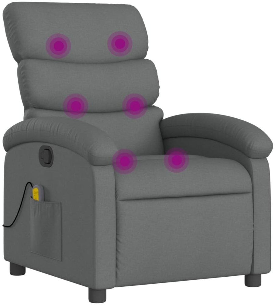 vidaXL Massage-Relaxsessel, Stoff, Dunkelgrau 3205810 Bild 1